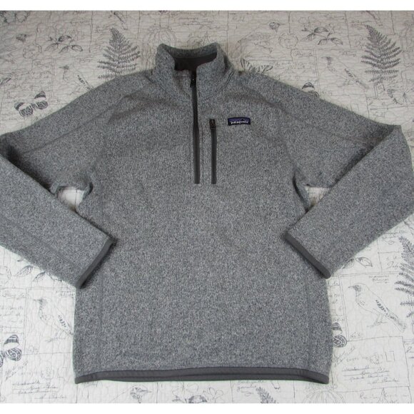 Patagonia Men’s Gray Better Sweater 1/4 Zip Pullover Fleece Jacket 25523 size S - Picture 1 of 7